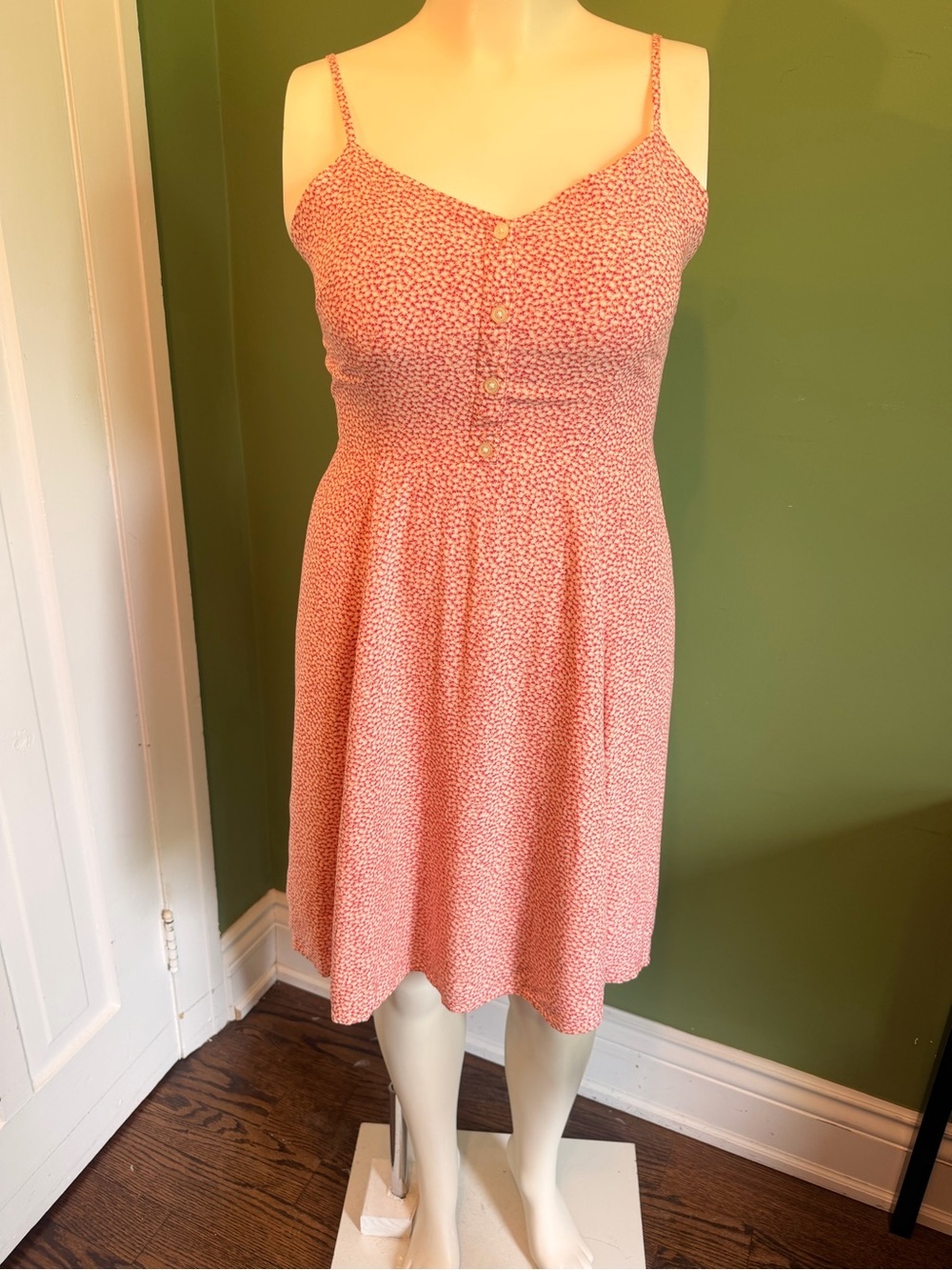 GAP Pink Printed Spaghetti-Strap Sundress